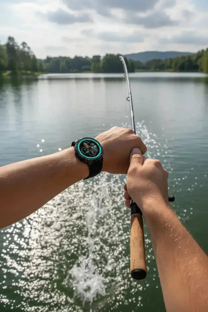 Gloryfit Smart Watch for Men Women 1.43" AMOLED Fitness Tracker 50M Waterproof Sport Watch with Heart Rate/SpO2/Sleep Monitor/Pedometer 480mAh Military Smartwatch(Answer/Dial Call) for Android iOS The Blue Coil