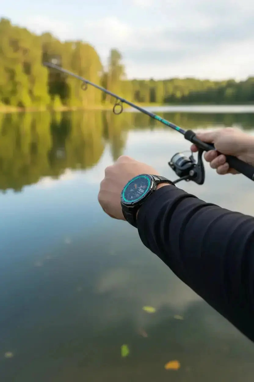 Gloryfit Smart Watch for Men Women 1.43" AMOLED Fitness Tracker 50M Waterproof Sport Watch with Heart Rate/SpO2/Sleep Monitor/Pedometer 480mAh Military Smartwatch(Answer/Dial Call) for Android iOS The Blue Coil