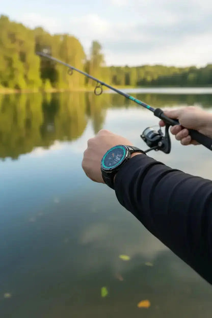 Gloryfit Smart Watch for Men Women 1.43" AMOLED Fitness Tracker 50M Waterproof Sport Watch with Heart Rate/SpO2/Sleep Monitor/Pedometer 480mAh Military Smartwatch(Answer/Dial Call) for Android iOS The Blue Coil