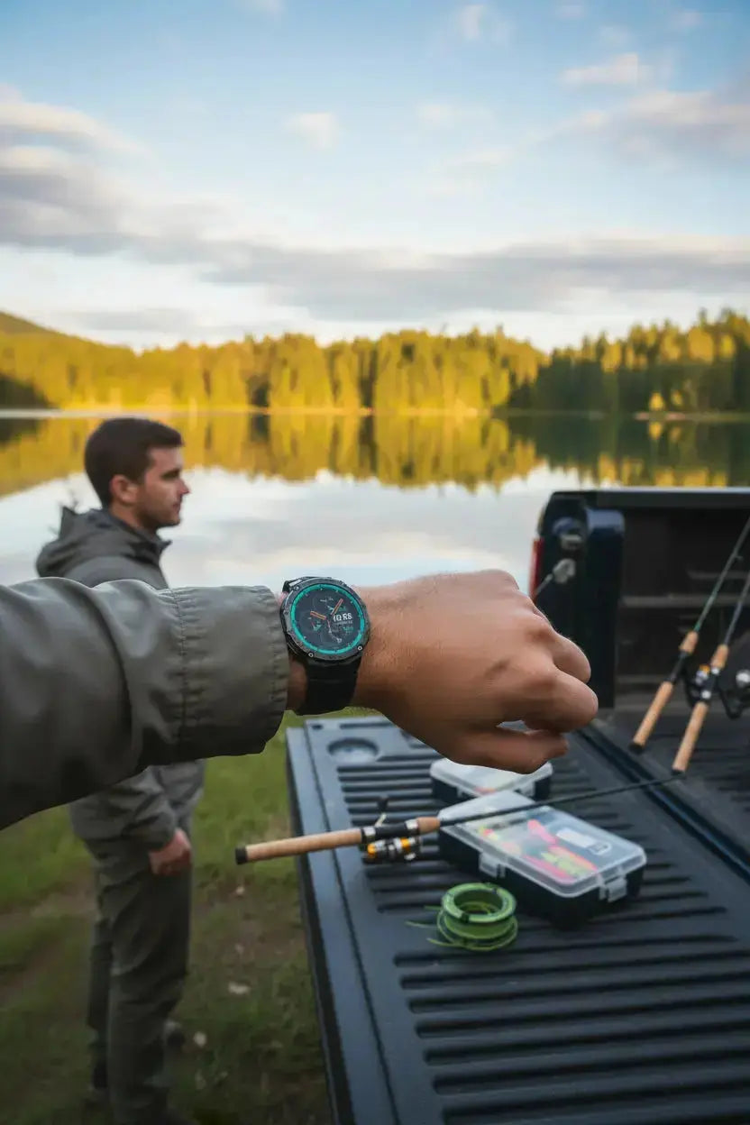 Gloryfit Smart Watch for Men Women 1.43" AMOLED Fitness Tracker 50M Waterproof Sport Watch with Heart Rate/SpO2/Sleep Monitor/Pedometer 480mAh Military Smartwatch(Answer/Dial Call) for Android iOS The Blue Coil