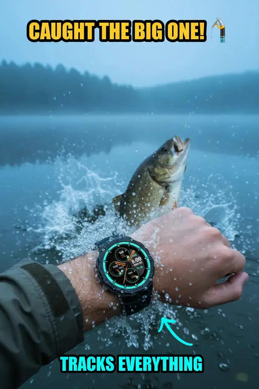 Gloryfit Smart Watch for Men Women 1.43" AMOLED Fitness Tracker 50M Waterproof Sport Watch with Heart Rate/SpO2/Sleep Monitor/Pedometer 480mAh Military Smartwatch(Answer/Dial Call) for Android iOS The Blue Coil