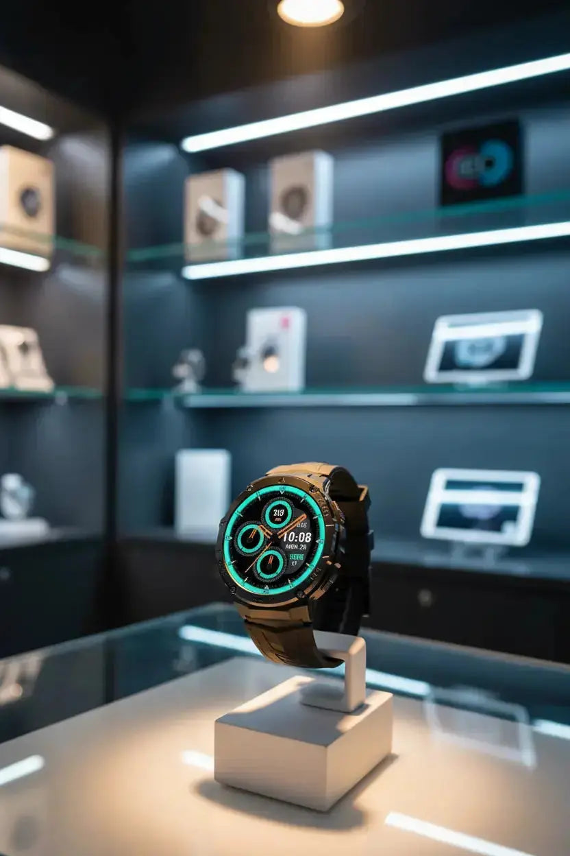 Gloryfit Smart Watch for Men Women 1.43" AMOLED Fitness Tracker 50M Waterproof Sport Watch with Heart Rate/SpO2/Sleep Monitor/Pedometer 480mAh Military Smartwatch(Answer/Dial Call) for Android iOS The Blue Coil