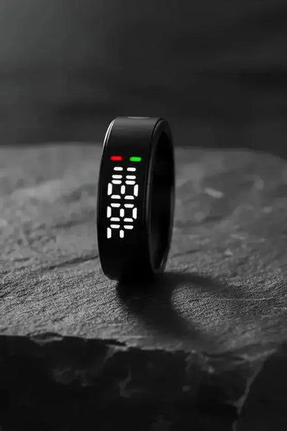 Gwenland Smart Ring Health Ring - Smart Rings for Women Men Fitness Tracker Ring with LED Display Screen Sleep Tracker Ring Compatible with iOS/Android Activity Tracker/Heart Rate/SpO2/Sleep/Step The Blue Coil