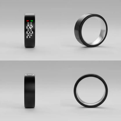 Gwenland Smart Ring Health Ring - Smart Rings for Women Men Fitness Tracker Ring with LED Display Screen Sleep Tracker Ring Compatible with iOS/Android Activity Tracker/Heart Rate/SpO2/Sleep/Step