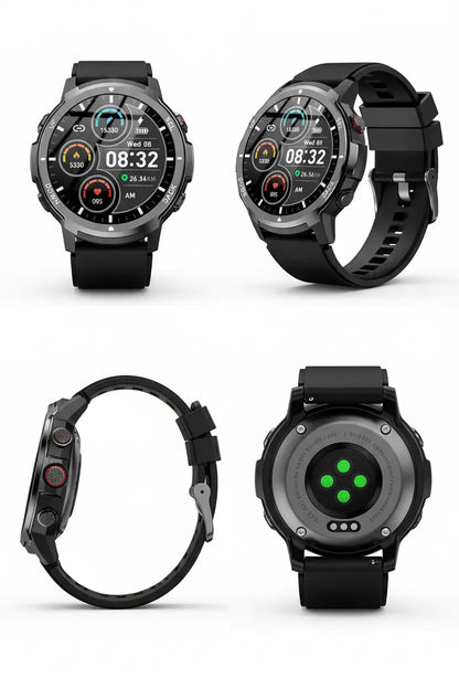 ICHPULG Smart Watches for Men with 4 Buttons 1.43 AMOLED Fitness Watch