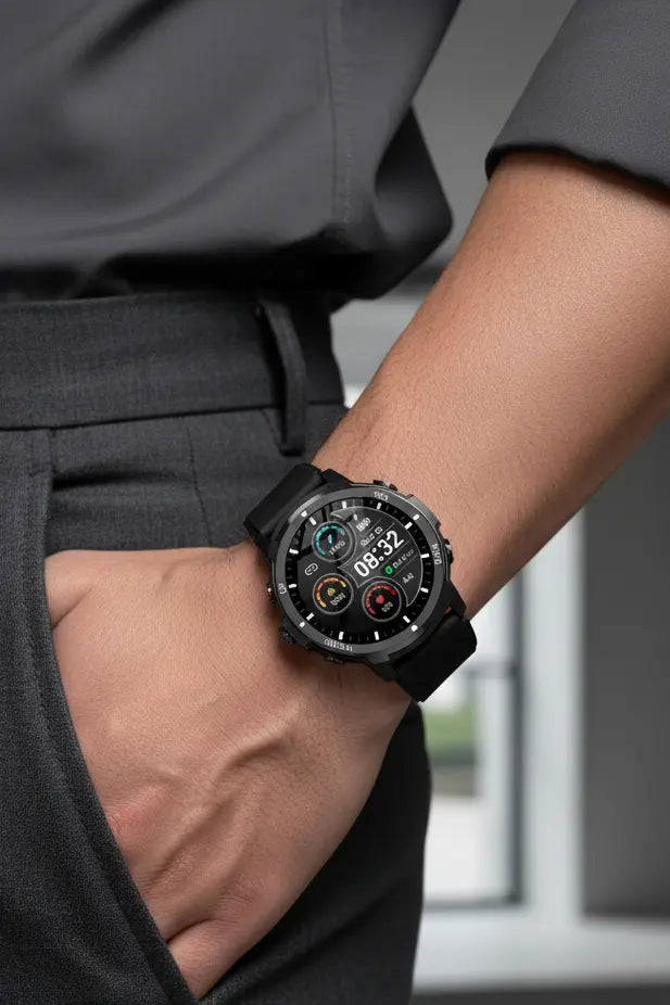 ICHPULG Smart Watches for Men with 4 Buttons 1.43 AMOLED Fitness Watch