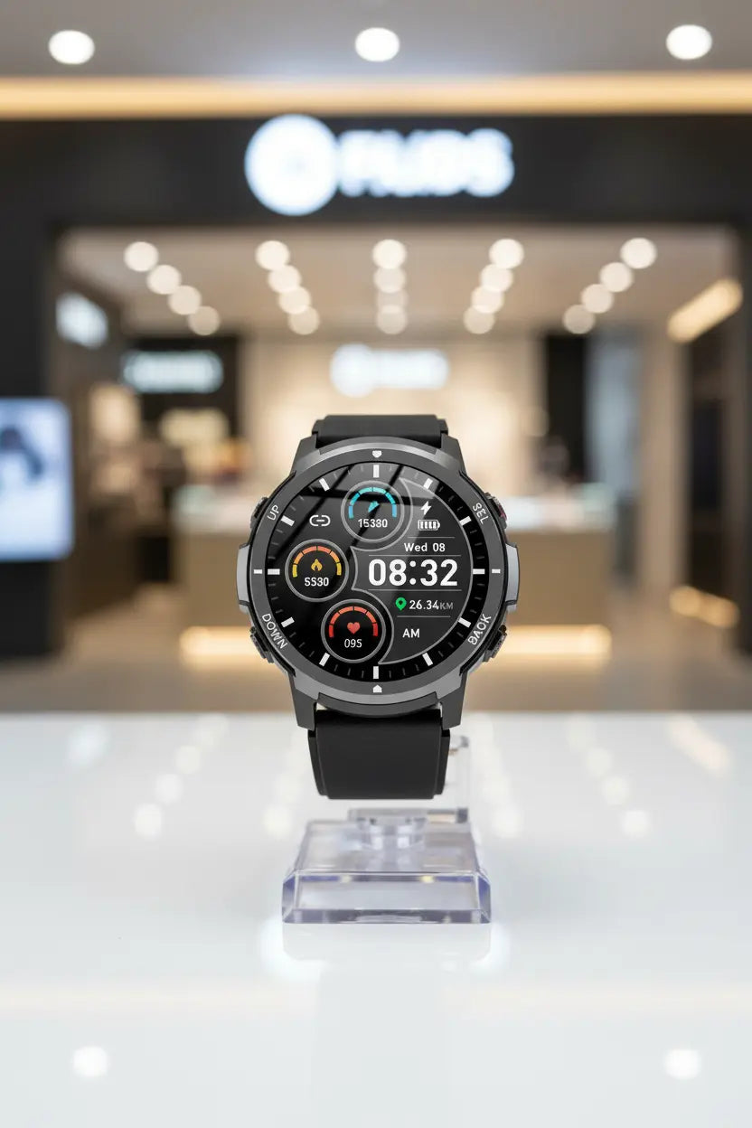 ICHPULG Smart Watches for Men with 4 Buttons 1.43 AMOLED Fitness Watch