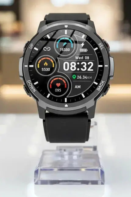 ICHPULG Smart Watches for Men with 4 Buttons 1.43 AMOLED Fitness Watch