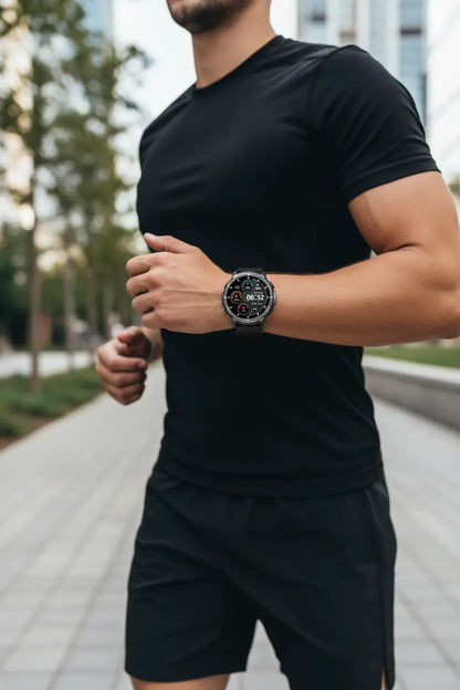 ICHPULG Smart Watches for Men with 4 Buttons 1.43 AMOLED Fitness Watch