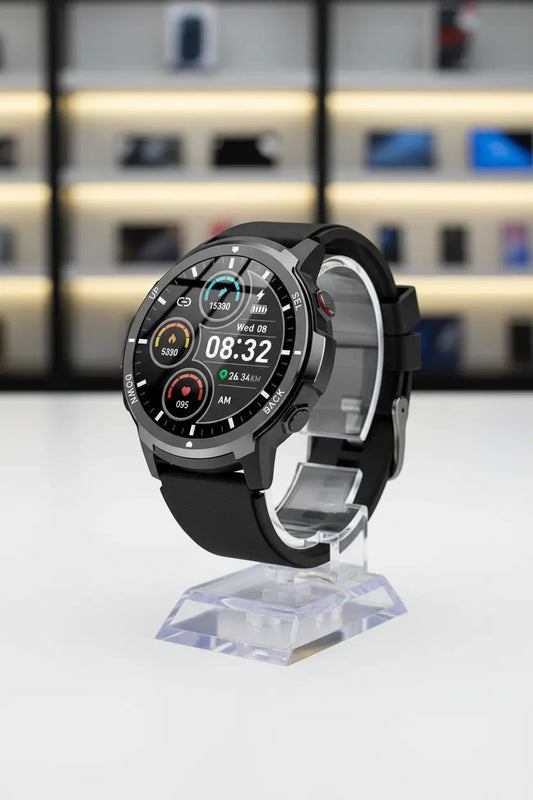 ICHPULG Smart Watches for Men with 4 Buttons 1.43 AMOLED Fitness Watch