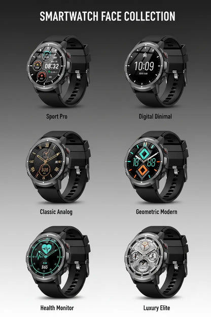 ICHPULG Smart Watches for Men with 4 Buttons 1.43 AMOLED Fitness Watch