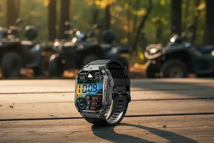 KACLUT Smart Watch - Rugged 2 Inch Smart Watch for Android Phones The Blue Coil