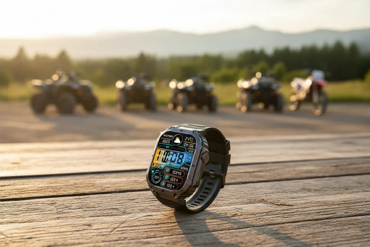 KACLUT Smart Watch - Rugged 2 Inch Smart Watch for Android Phones The Blue Coil