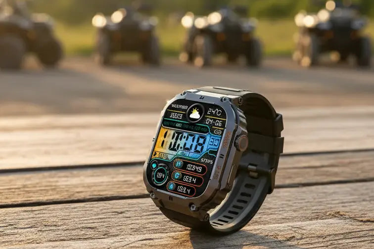 KACLUT Smart Watch - Rugged 2 Inch Smart Watch for Android Phones The Blue Coil