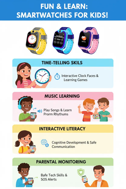 Kid's Tick Tack Fun Smart Watch The Blue Coil