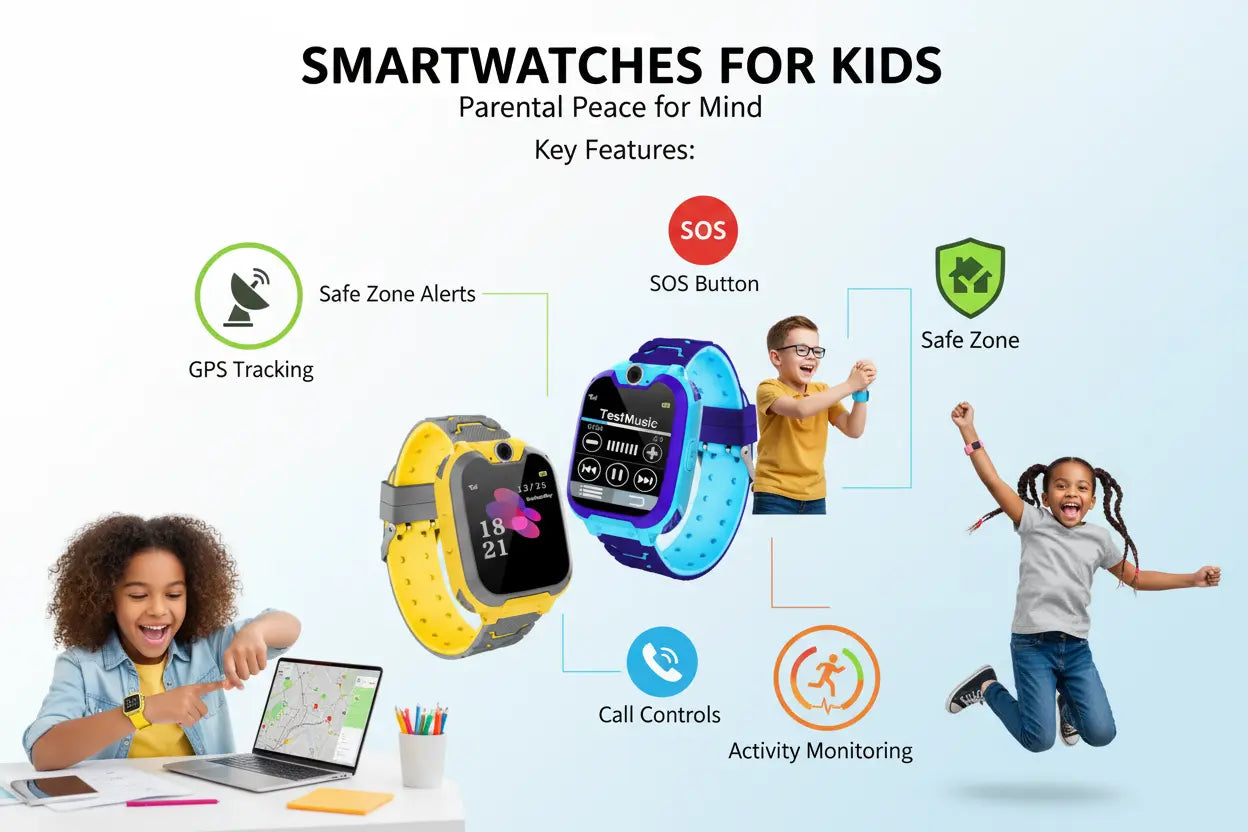 Kid's Tick Tack Fun Smart Watch The Blue Coil