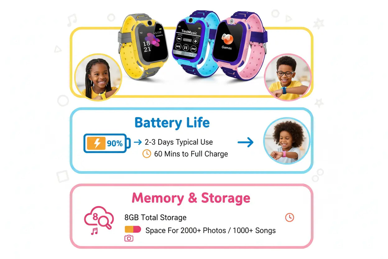 Kid's Tick Tack Fun Smart Watch The Blue Coil