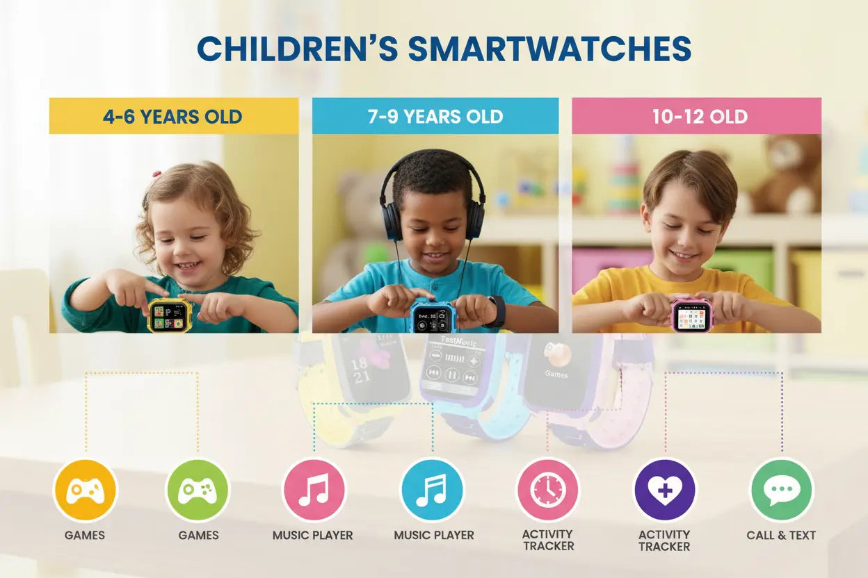 Kid's Tick Tack Fun Smart Watch The Blue Coil