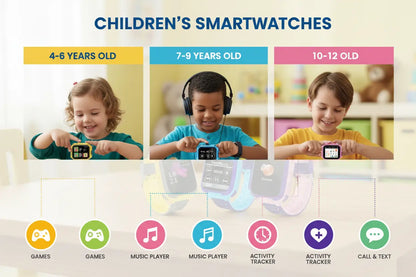 Kid's Tick Tack Fun Smart Watch The Blue Coil