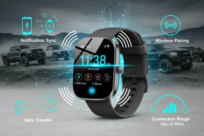 Kuizil Smart Watch 1.91" Smartwatch for Men Women The Blue Coil