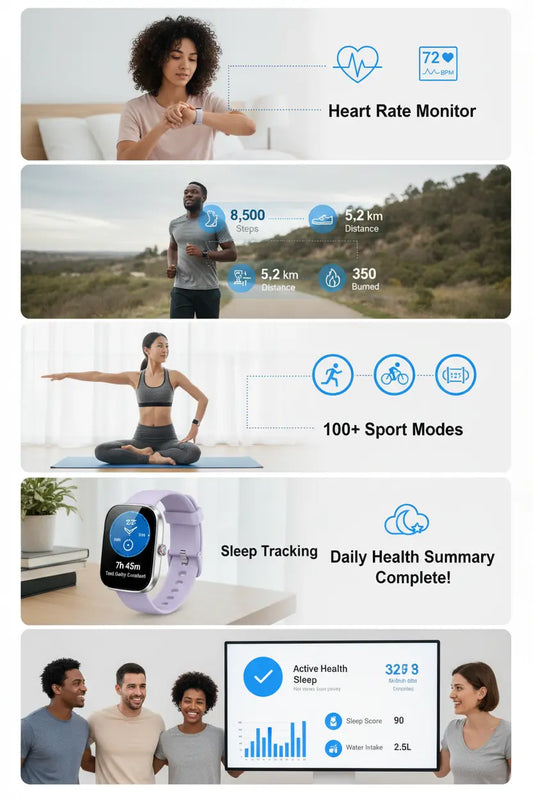 Kuizil Smart Watch Smartwatch for Men Women (Answer/Make Call) Fitness Tracker with 100+ Sport Modes Heart Rate