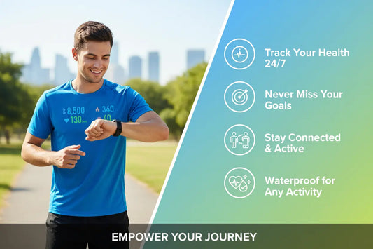 LIVIKEY Smart Watch Fitness Tracker Watch with Heart Rate Monitor SpO2 Sleep Tracker 45mm Fitness Watch IP68 Waterproof Smartwatch for Women Men Step Counter Pedometer for iOS and Android Phones The Blue Coil