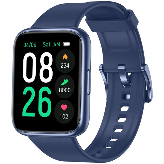 LIVIKEY Smart Watch Fitness Tracker Watch with Heart Rate Monitor SpO2 Sleep Tracker 45mm The Blue Coil