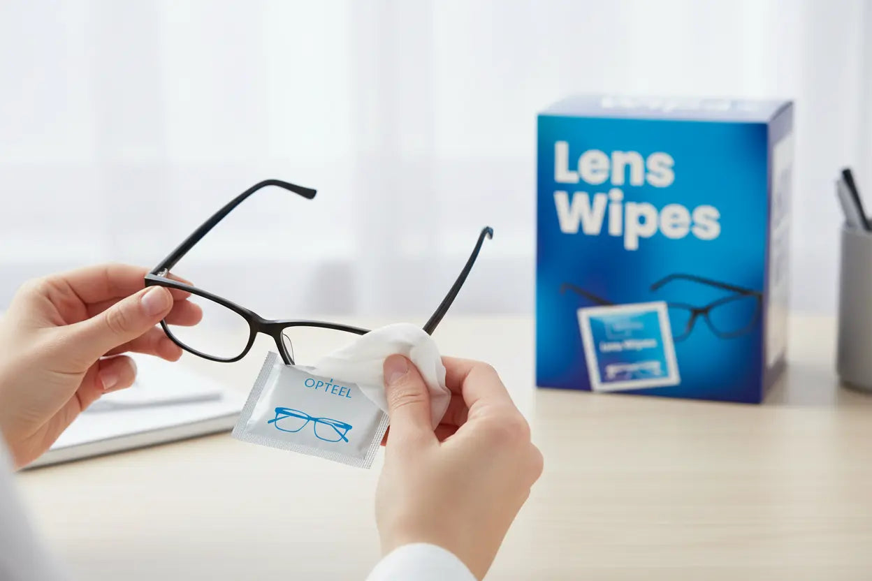 Lens Wipes for Eyeglasses - Pre-moistened Eyeglass Lens Cleaning Wipes - 600 Lens Wipes Individually Wrapped Scratch-Free Streak-Free Eye Glasses Wipes Lens Cleaner for Sunglass & Camera Lens The Blue Coil