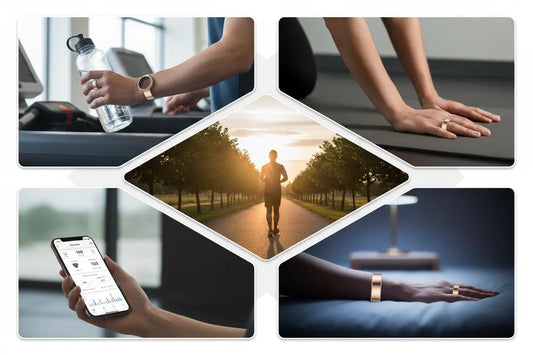 MERNEUO Smart Ring Health and Fitness Tracker - The Blue Coil Smart Ring 