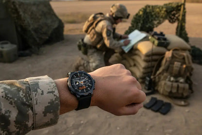 Military Smart Watch for Men - 1.46 AMOLED/500mAh Fitness Tracker The Blue Coil