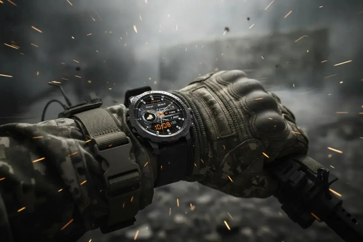 Military Smart Watch for Men - 1.46 AMOLED/500mAh Fitness Tracker The Blue Coil