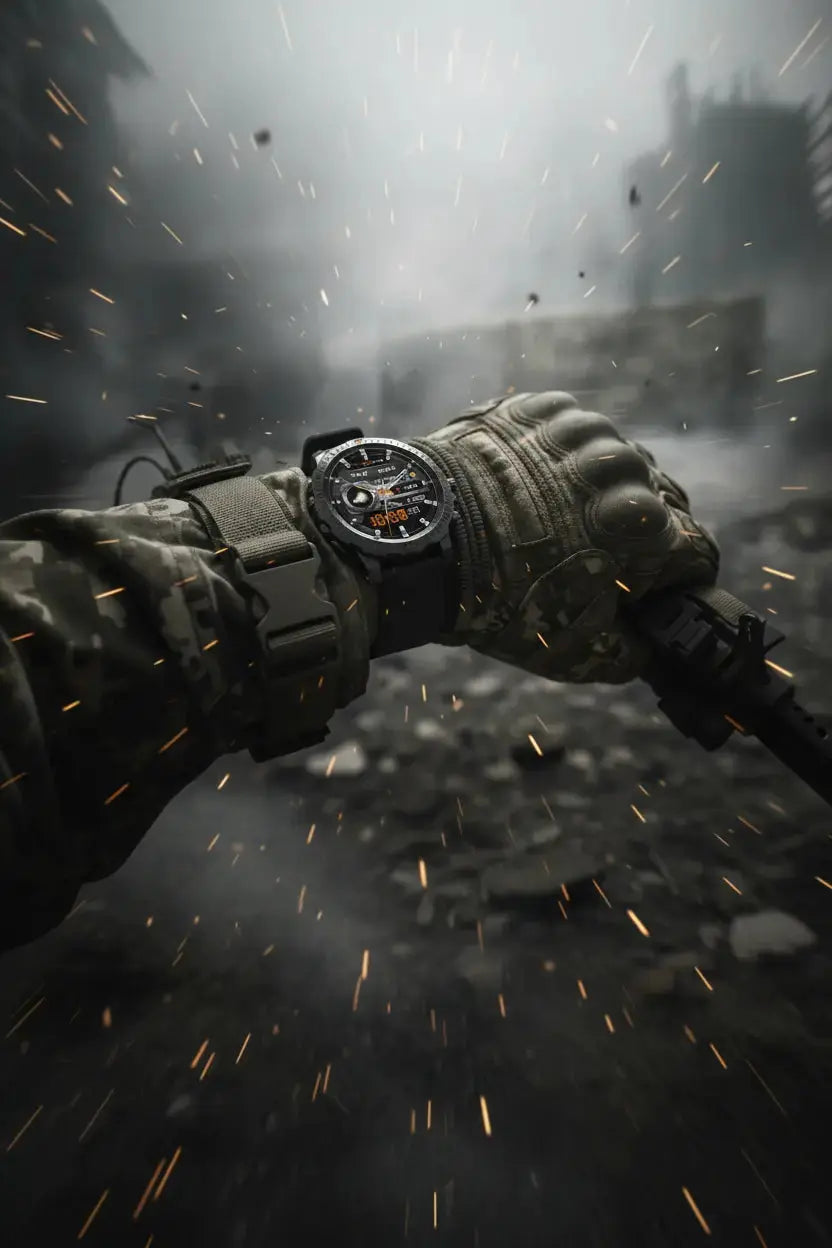 Military Smart Watch for Men - 1.46 AMOLED/500mAh Fitness Tracker The Blue Coil