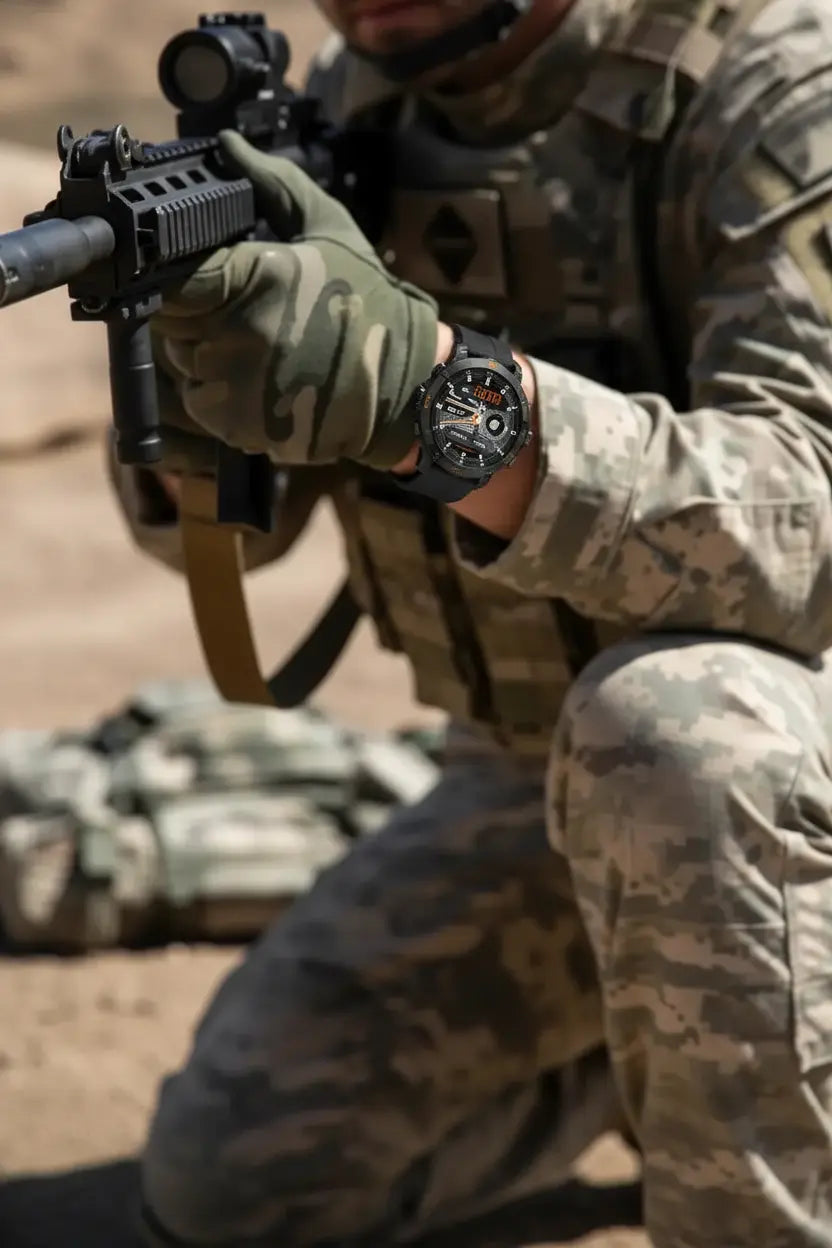 Military Smart Watch for Men - 1.46 AMOLED/500mAh Fitness Tracker The Blue Coil