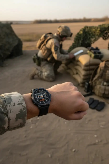 Military Smart Watch for Men - 1.46 AMOLED/500mAh Fitness Tracker The Blue Coil