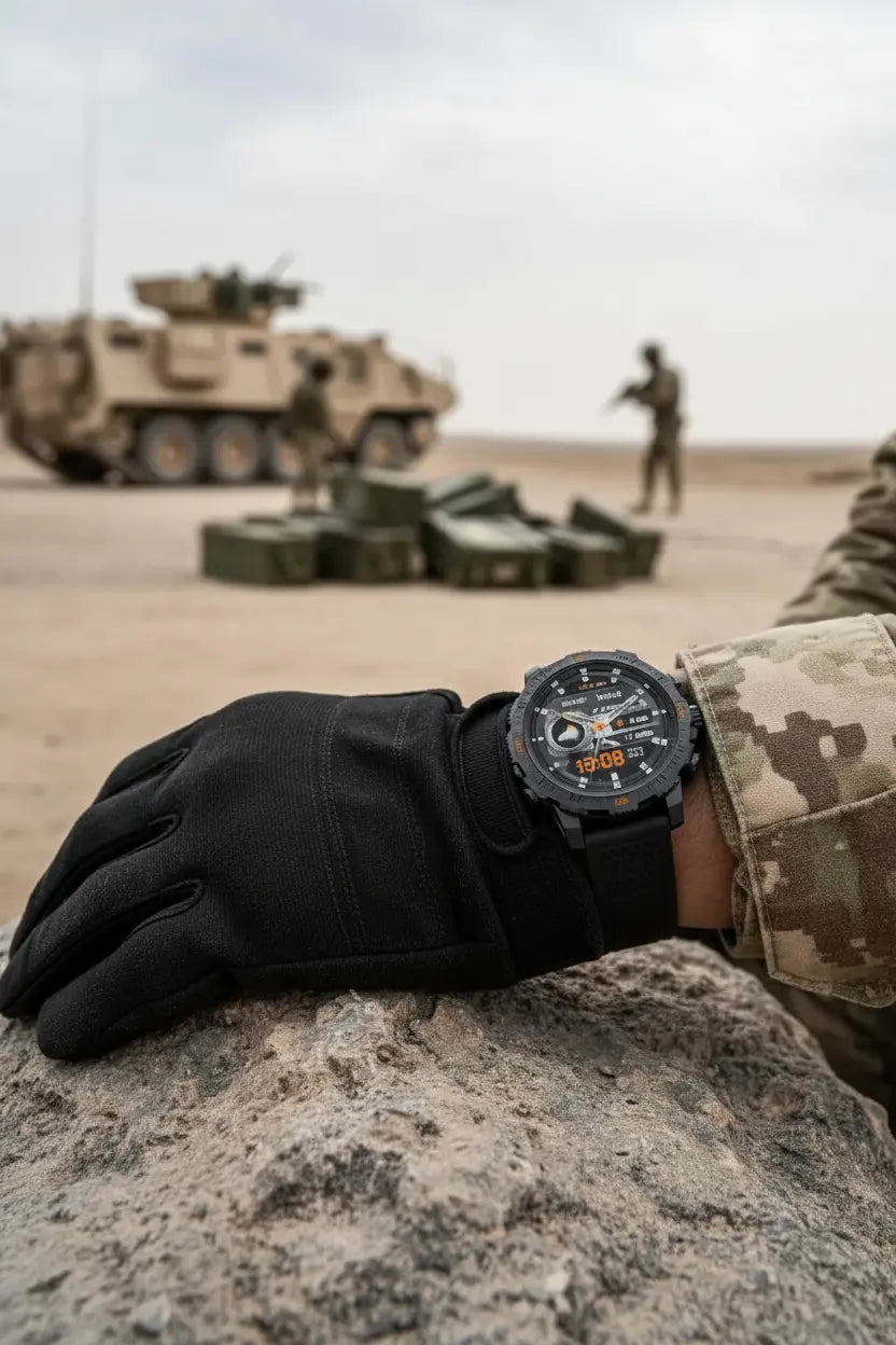 Military Smart Watch for Men - 1.46 AMOLED/500mAh Fitness Tracker The Blue Coil