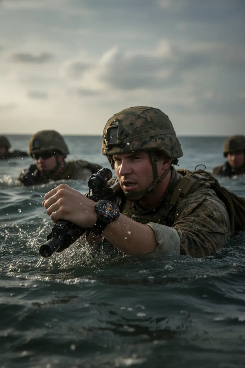 Military Smart Watch for Men - 1.46 AMOLED/500mAh Fitness Tracker The Blue Coil