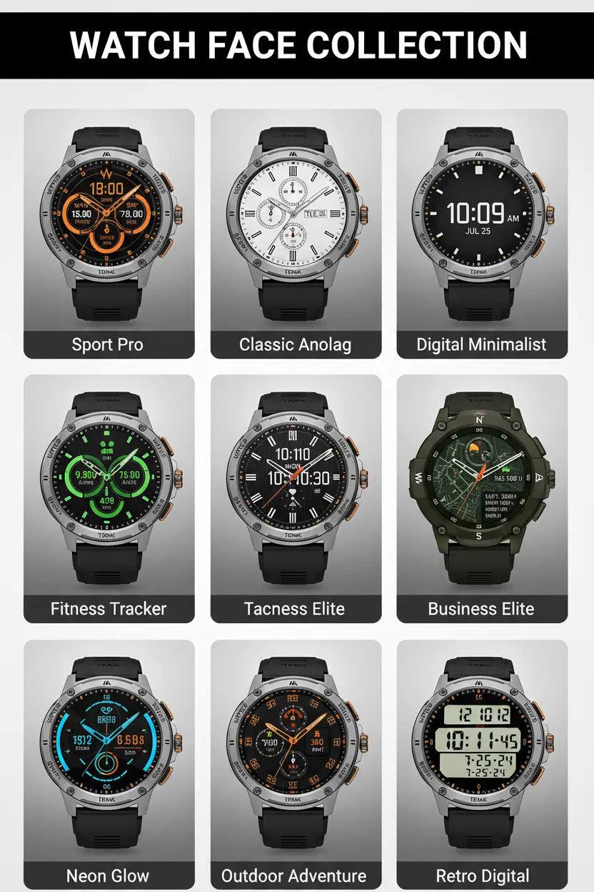 Military Smart Watch for Men - 1.46 AMOLED/500mAh Fitness Tracker