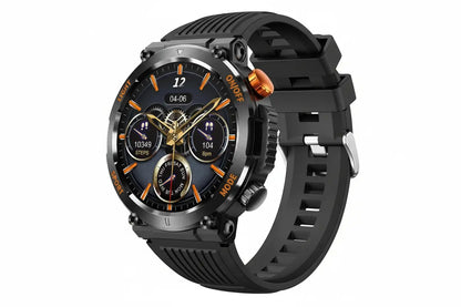 Military Smart Watch for Men Answer/Make Call Outdoor Waterproof Tactical Sports Smartwatch with LED Flashlight Compass Heart Rate Sleep Monitor Fitness Tracker Watches for iPhone Android Phone