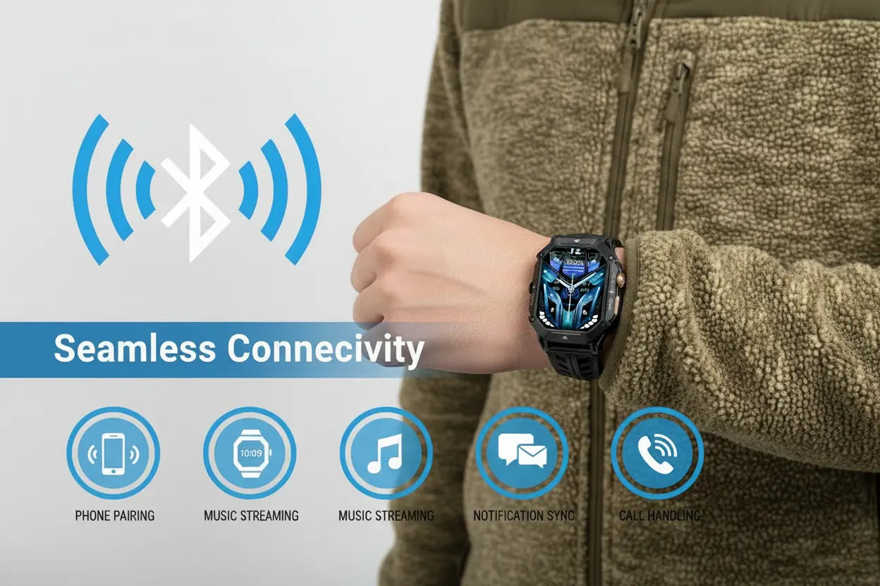 OUKITEL BT80 Smart Watch for Men: Military-Grade Features The Blue Coil