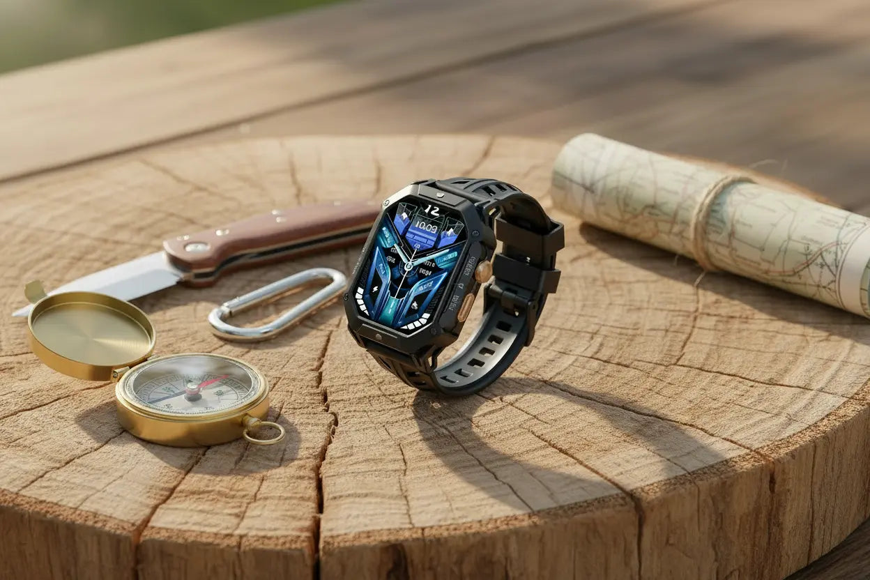 OUKITEL BT80 Smart Watch for Men: Military-Grade Features The Blue Coil