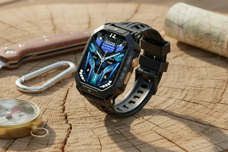 OUKITEL BT80 Smart Watch for Men: Military-Grade Features The Blue Coil