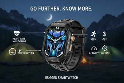 OUKITEL BT80 Smart Watch for Men: Military-Grade Features The Blue Coil