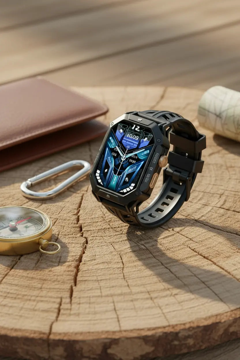 OUKITEL BT80 Smart Watch for Men: Military-Grade Features The Blue Coil