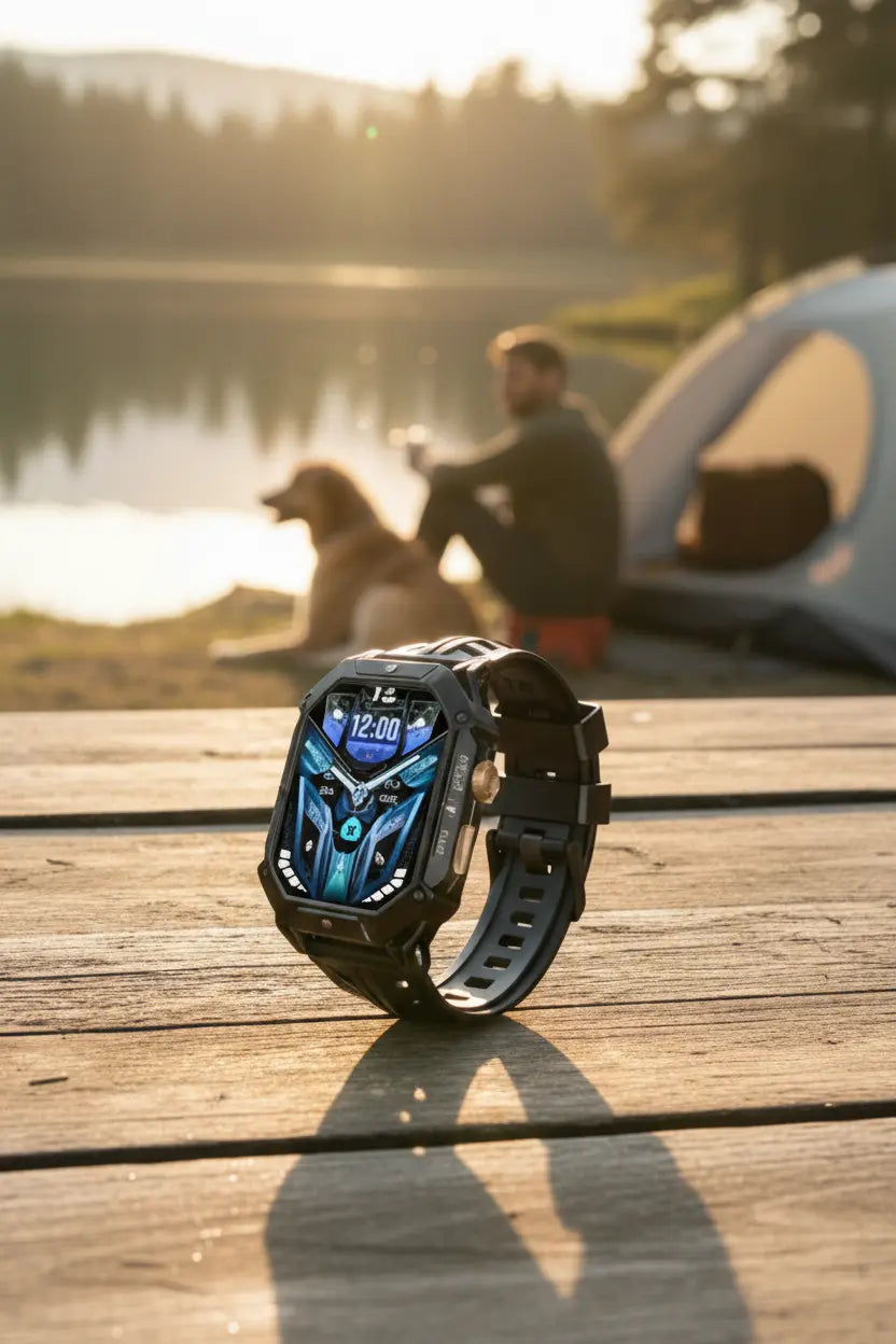 OUKITEL BT80 Smart Watch for Men: Military-Grade Features The Blue Coil