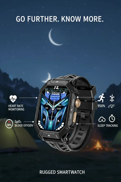 OUKITEL BT80 Smart Watch for Men: Military-Grade Features The Blue Coil