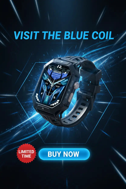 OUKITEL BT80 Smart Watch for Men: Military-Grade Features The Blue Coil