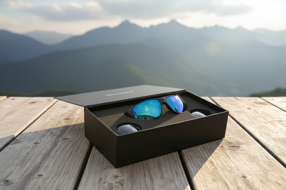 OhO Camera Glasses4K Pro 24M Resolution H.265 Smart Glasses with Built-in 128GB MemoryUV400 Sunglasses for Outdoor Sport The Blue Coil