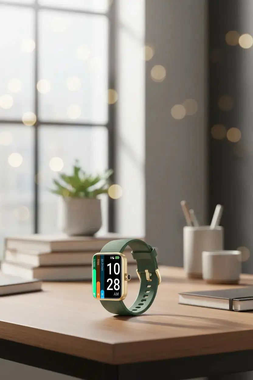 Pautios Smart Watch Fitness Tracker with Blood Oxygen Monitor The Blue Coil