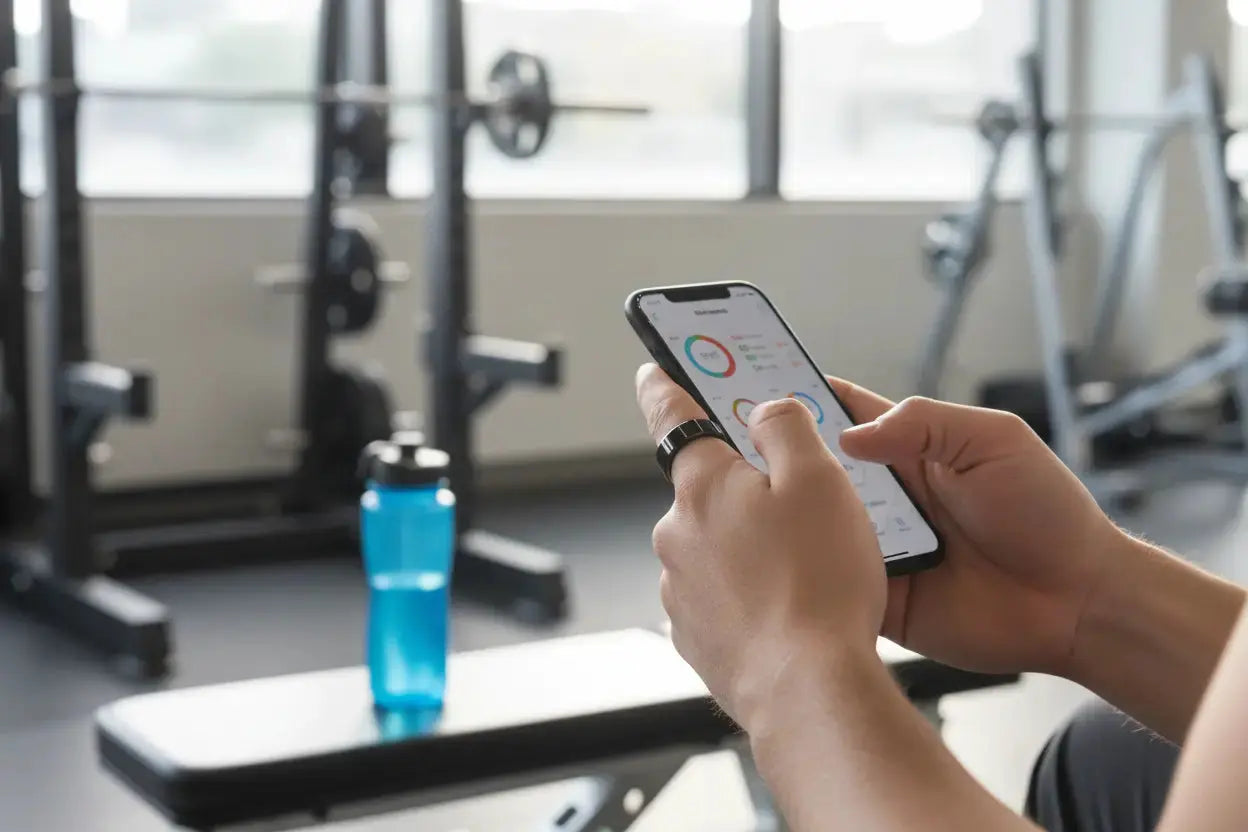 Smart Ring Health Rings Waterproof Heart Rate Monitor Calorie Counter Pedometer Distance Sleep Tracker Long Battery Life Fashion Step Counter Sports Smart Rings for Men Women - The Blue Coil Smart Ring 