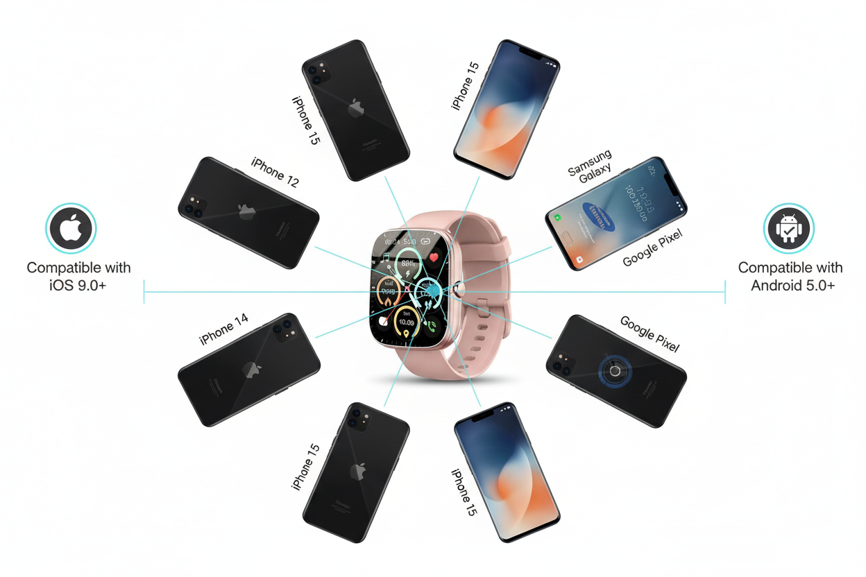 Smart Watch 1.96" Smartwatch for Women Men (Answer/Make Call) The Blue Coil